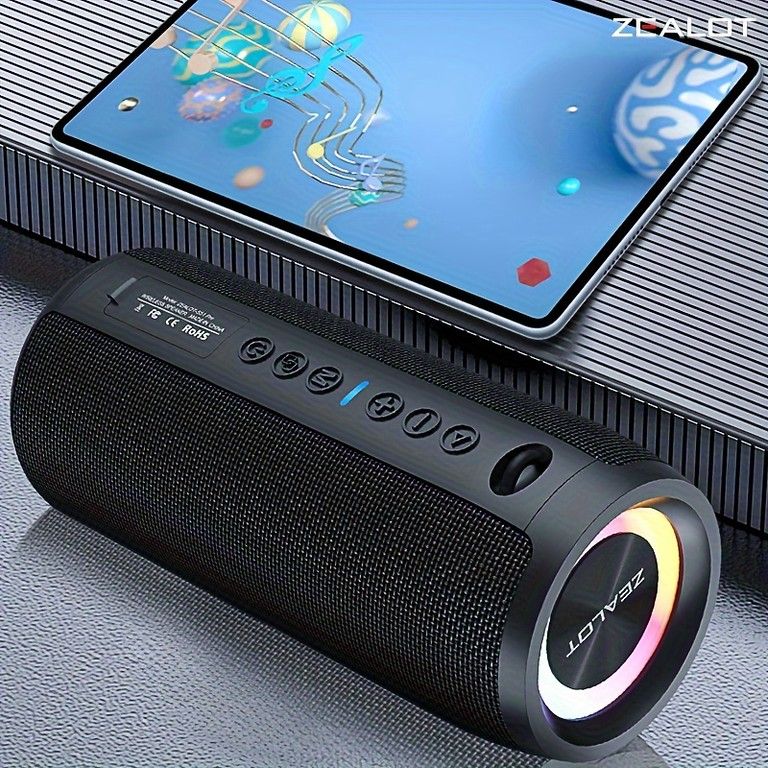 重低音強化&デュアルペアリング ZEALOT S51 Pro ワイヤレススピーカー 高音質 Bluetooth USB充電 AUX接続 ポータブルスピーカー スマホ タブレット テレビ対応 アウトドア 屋内 選べる3色 ブラック