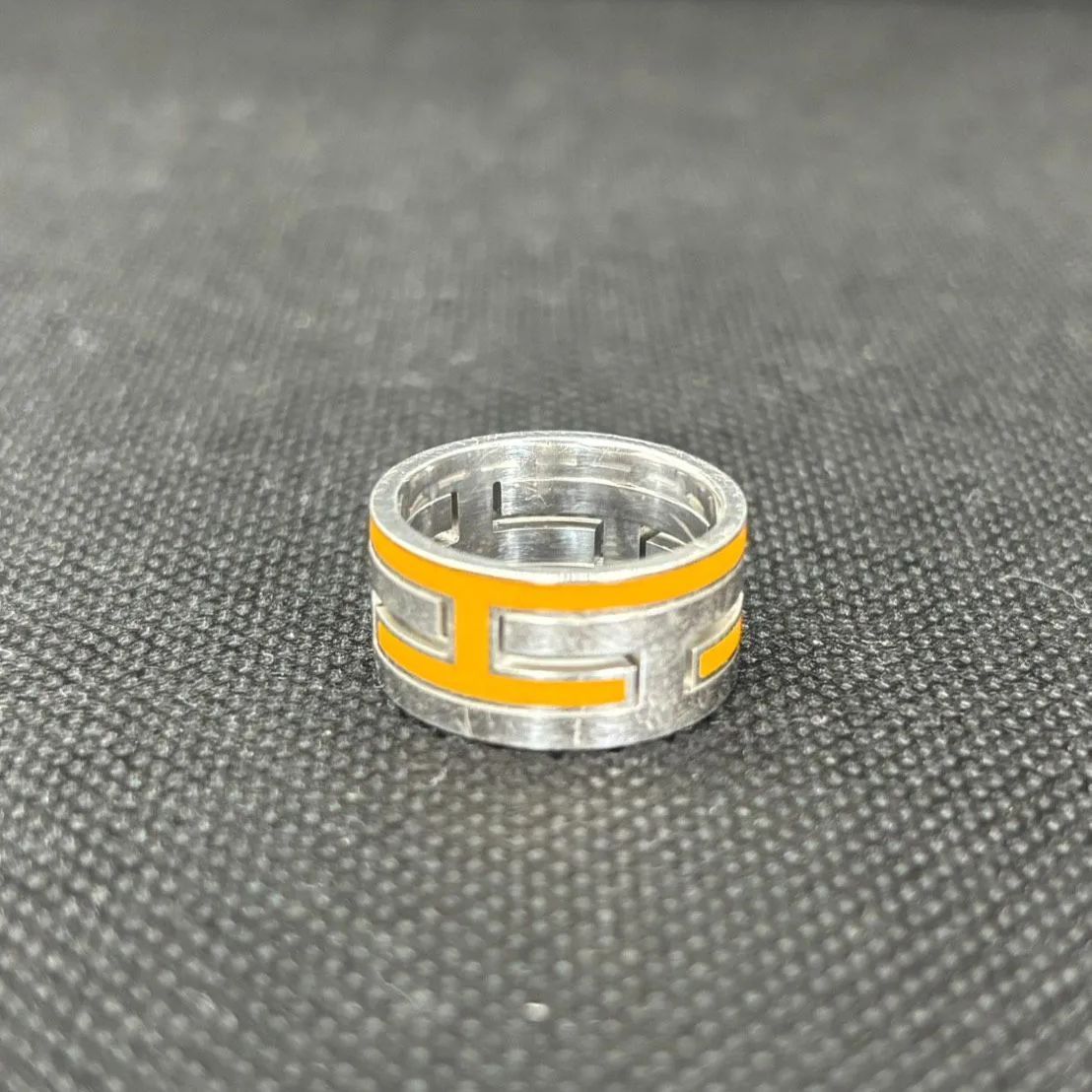 HERMÈS エルメス ムーヴアッシュ リング 925 53 シルバー オレンジ WWW_SHINETEETH_COM