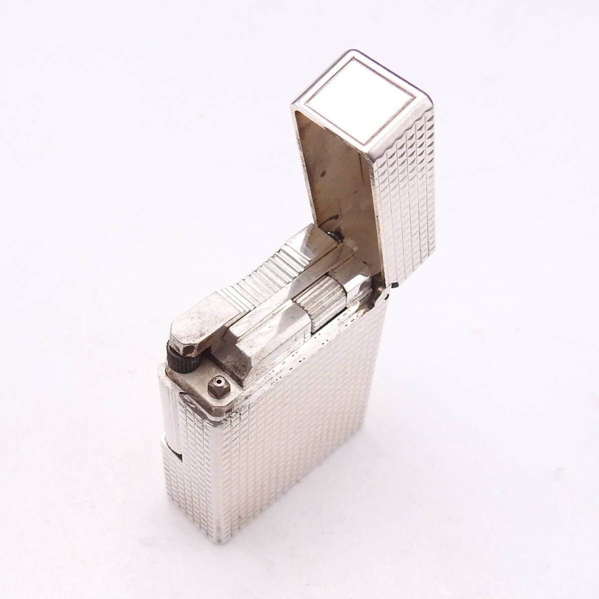  着火 済み S.T Dupont ライン1 ショート ガスライター シルバー 柄物 ️AAランク 現品限り ライター本体 喫煙具 ライター