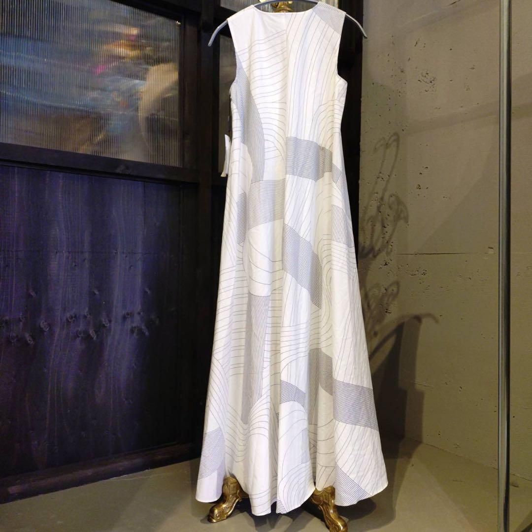 ソブ sov. 総柄 ワンピース シャツ ロング マキシ ノースリーブ お呼ばれ デート オフィスカジュアル 食事会 dress ドレス オールシーズン