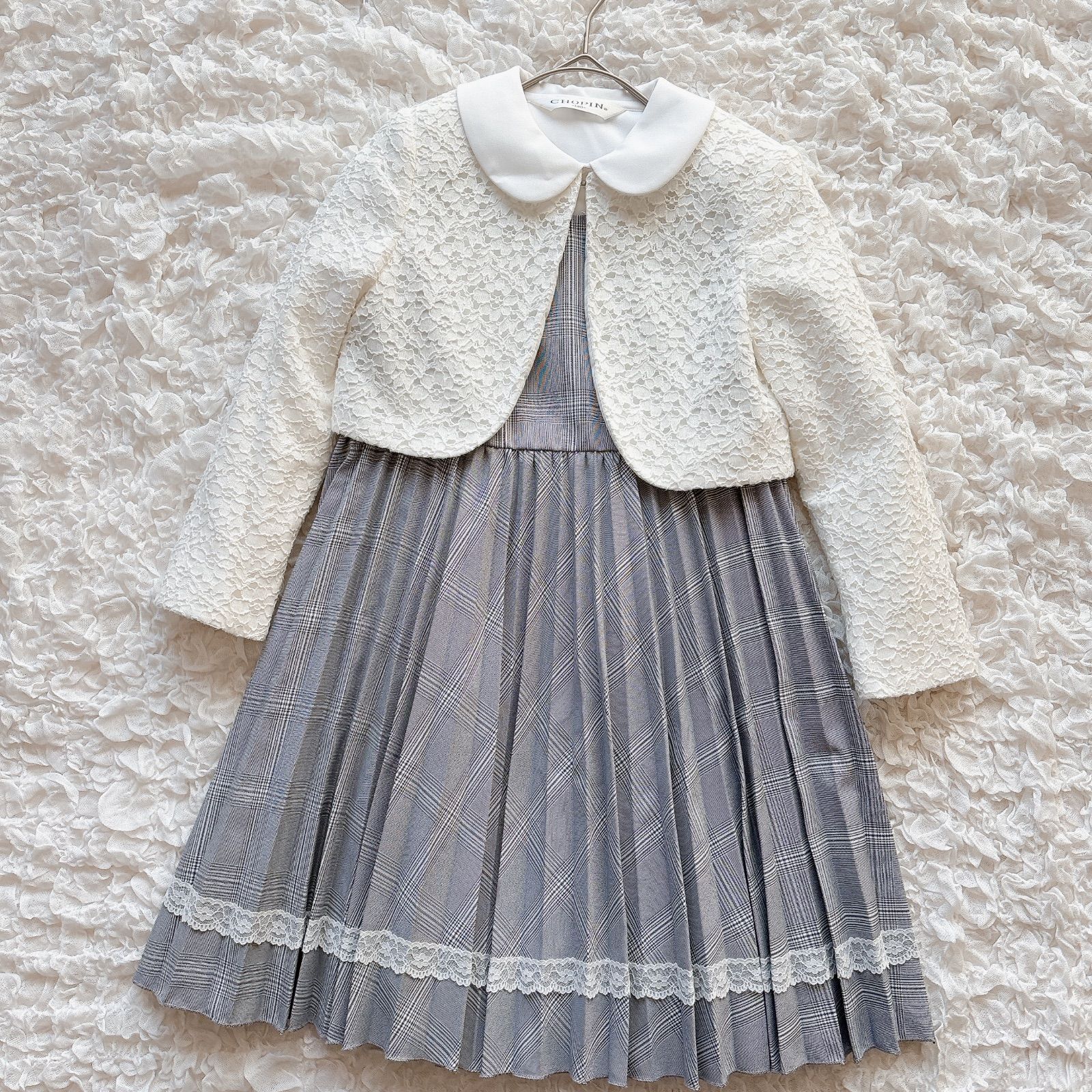 CHOPIN ショパン 120 ボレロ ワンピース 冠婚葬祭 プリーツワンピース 七五三 入園式 卒園式 フォーマル