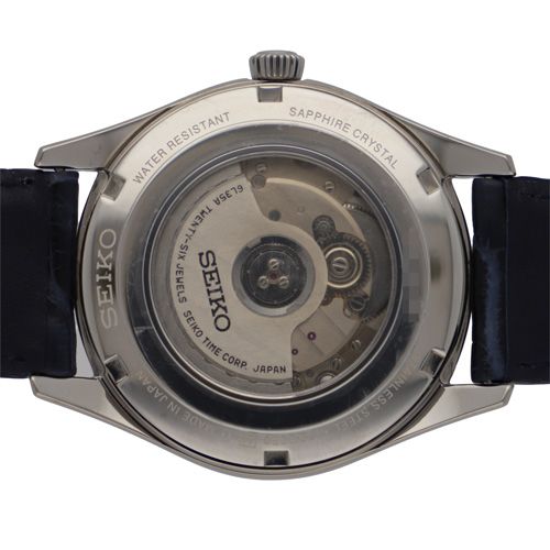 136108 SEIKO セイコー SARA019 ネイビー ステンレス レザー（クロコ  