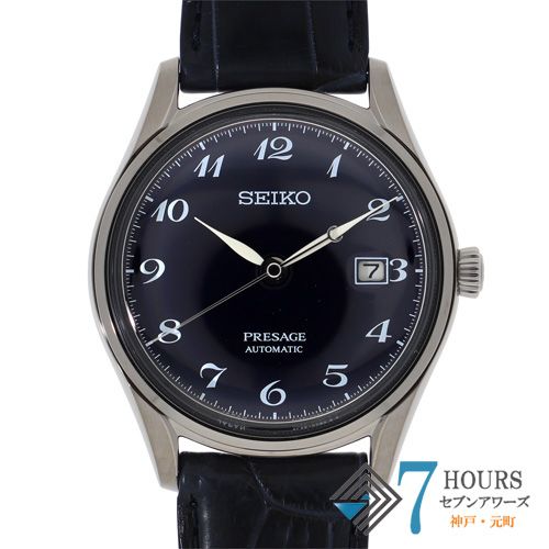 136108 SEIKO セイコー SARA019 ネイビー ステンレス レザー（クロコ  