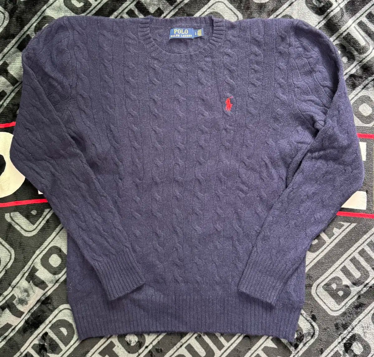 ポロ ラルフ ローレン ケーブル ニット ウール カシミア ブレンド HUNTER ネイビー セーター