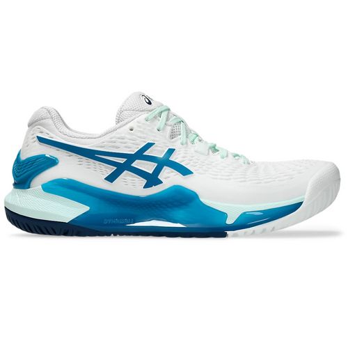 WJ 1103 アシックス Asics Gel-Resolution 9 レディース テニスシューズ - White Teal Blue 24.0 cm