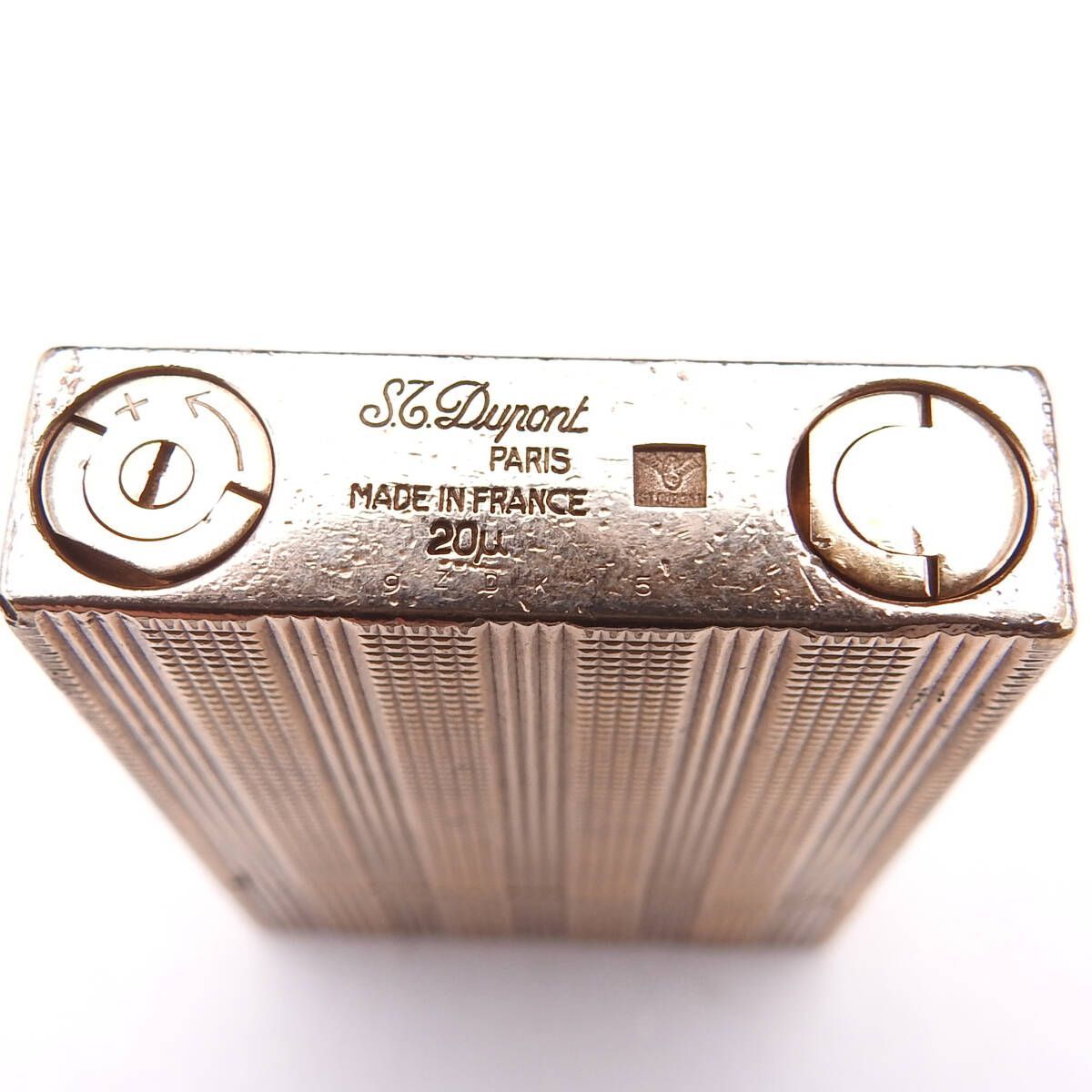 着火確認済み✨S.T Dupont ライン2 ストライプ ゴールド ガス