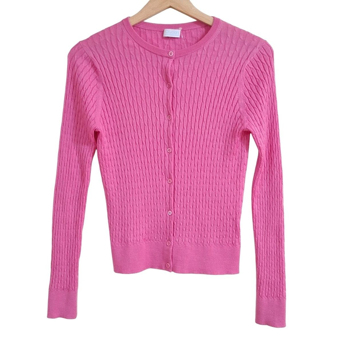 Cruciani クルチアーニ カーディガン サイズ38 M レディース - ピンク 長袖 カシミヤ シルク