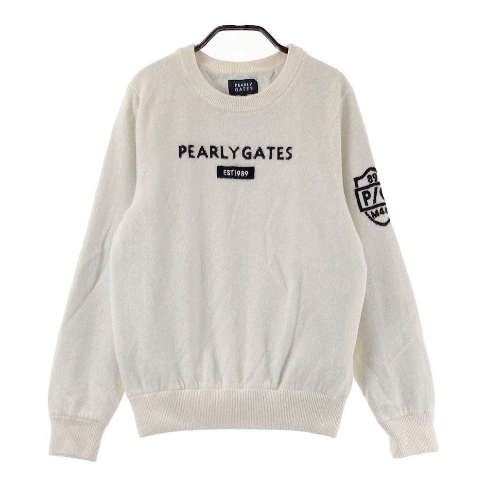サイズ 1 PEARLY GATES パーリーゲイツ カシミヤ ニットセーター ベージュ系 240101388161 ゴルフウェア レディース ストスト