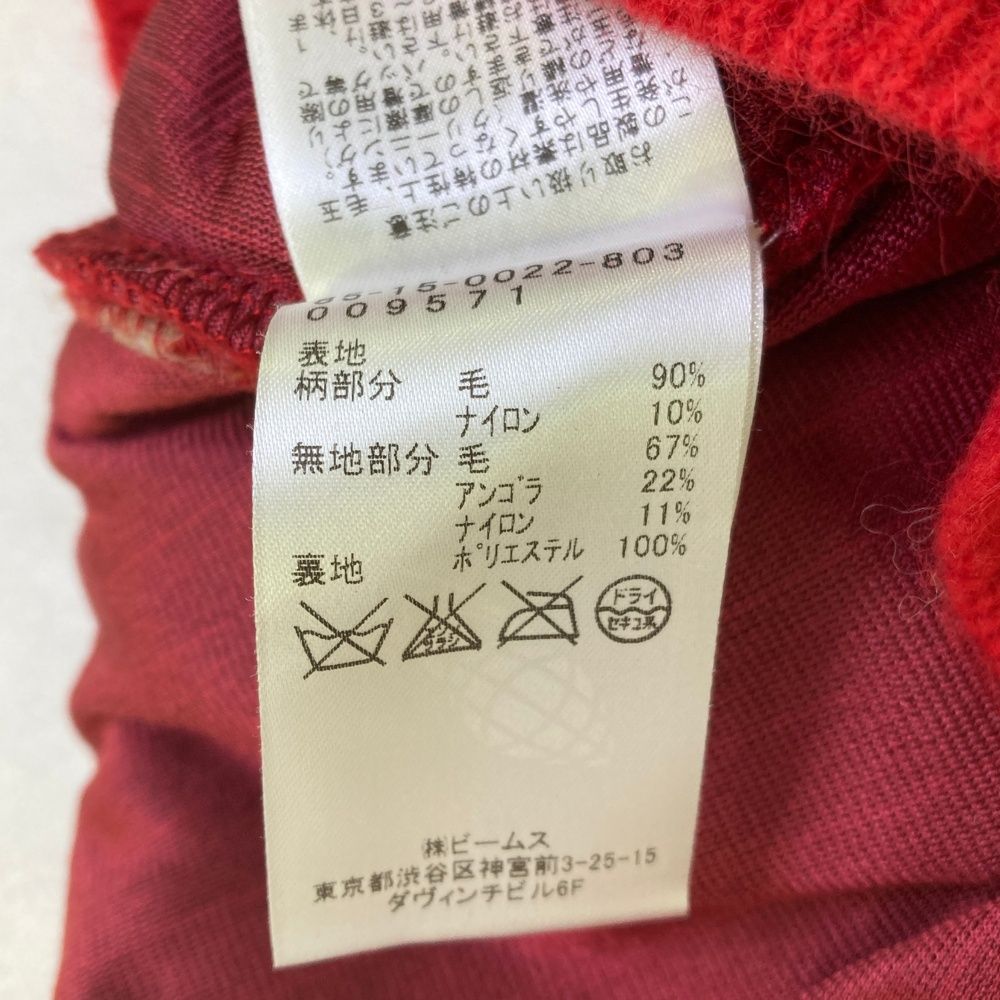 サイズ M BEAMS GOLF ビームスゴルフ 蓄熱 ニットジャケット 千鳥格子柄 レッド系 240101389927 ゴルフウェア レディース ストスト LLC-HASEGAWATOSO_COM