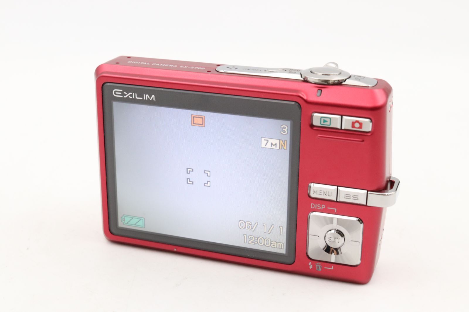極上品☆カシオ CASIO EXILIM EX-Z700 ﾚｯﾄﾞ RED 動作確認済み