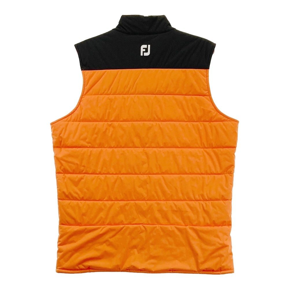 サイズ：XL FOOT JOY フットジョイ 中綿 ジップベスト オレンジ系
