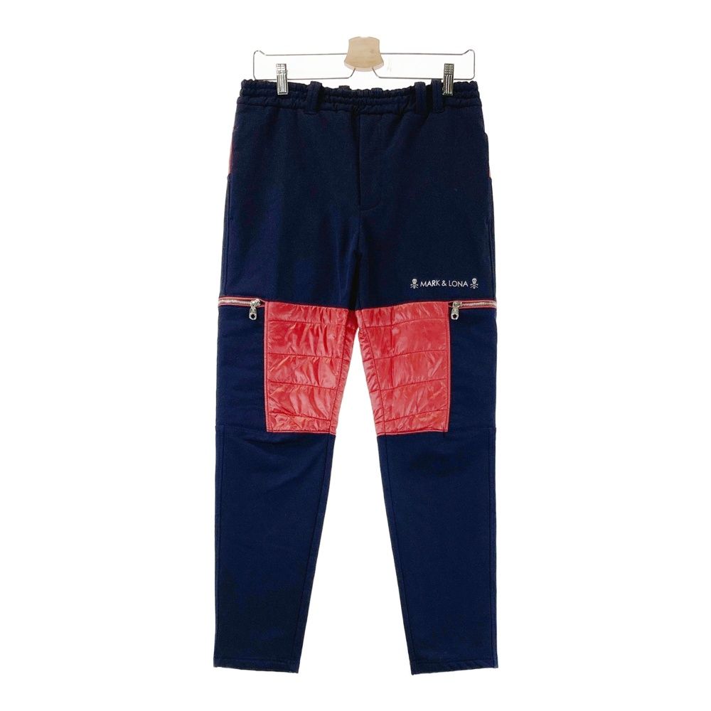 サイズ 44 MARK-LONA マークアンドロナ 中綿切替 ストレッチパンツ 裏フリース ネイビー系 ゴルフウェア メンズ ストスト