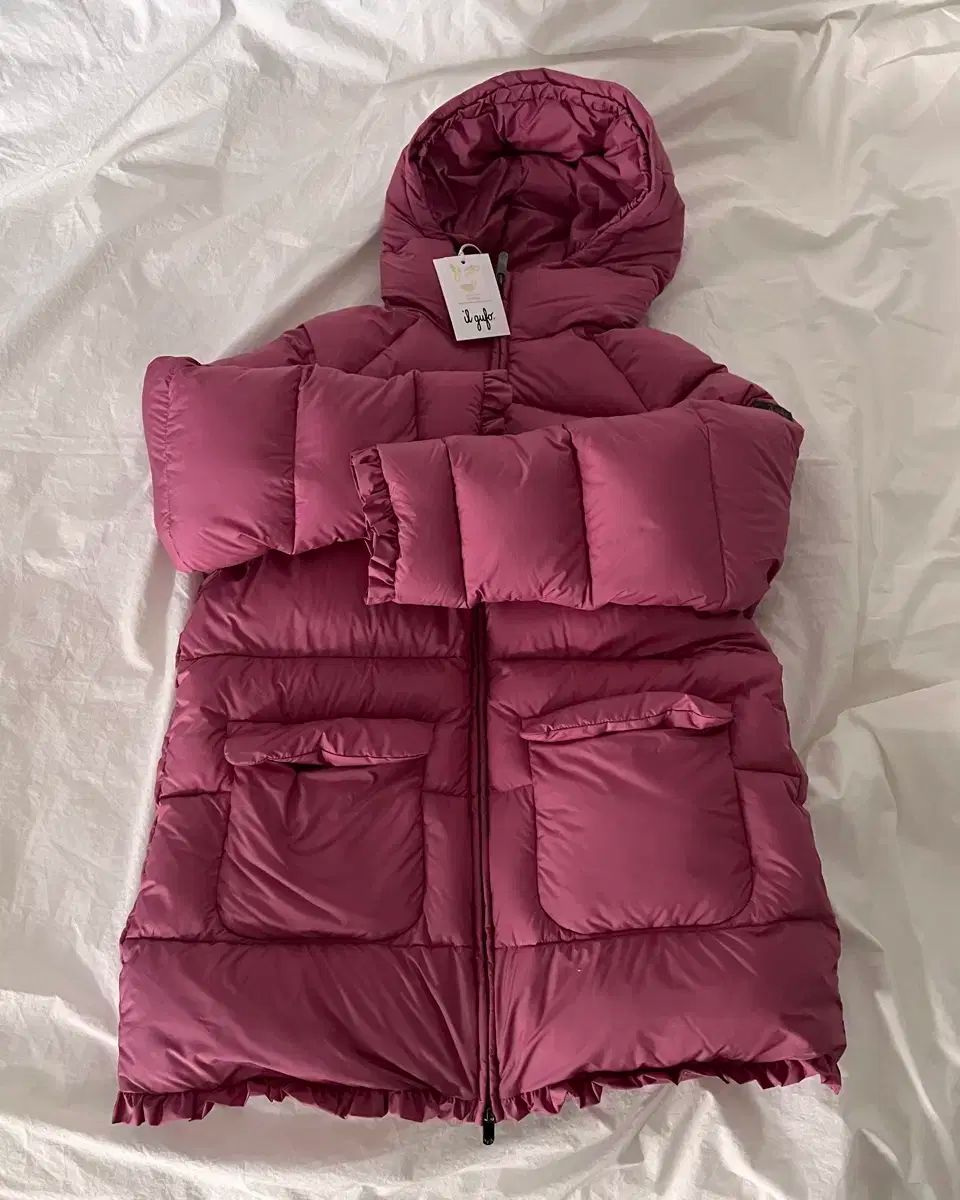 80万円台 キッズ ブランドILGUPO ピンク フリル ダウン 155