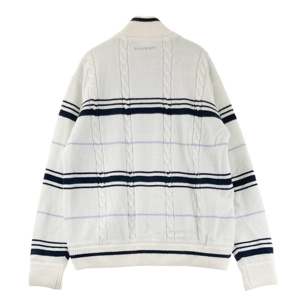 サイズ M LE COQ GOLF ルコックゴルフ モデル ウール混 裏地付 中綿 ジップジャケット ホワイト系 240101548792 ゴルフウェア レディース ストスト