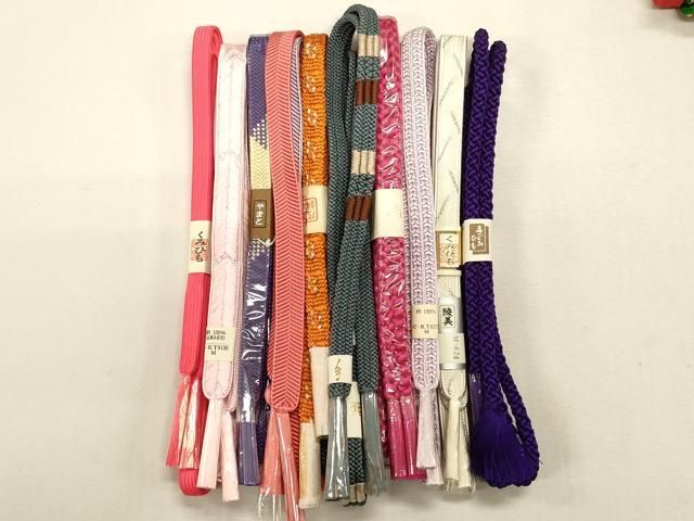 平和屋着物 和装小物 上質な帯締め10本セット 平組 丸組 笹浪組 大和組 礼装用 など CAAI9836qe