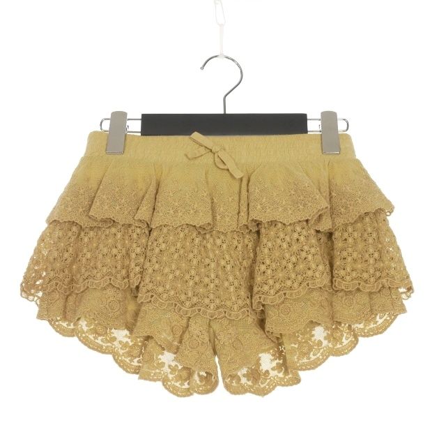 ディースクエアード DSQUARED2 23AW コットンレース フリル ショートパンツ ショーツ 38 ベージュ S72MU0464