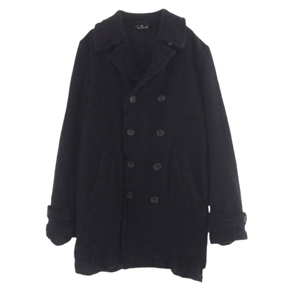 ブラックコムデギャルソン 2022AWウール縮絨Pコート BLACK COMME des GARCONS ブラックコムデギャルソン 22AW AD2022 1J