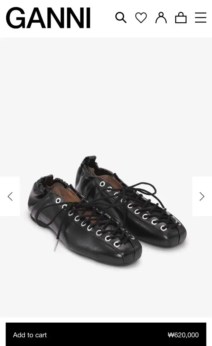 GANNI ガニー レースアップ バレリーナ フラット シューズ ブラック 38