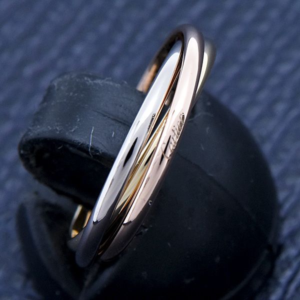 カルティエ　3連 トリニティリング 750YG/WG/PG 　K18 49号 楽天市場】【ジュエリー】【新品仕上げ済】Cartier カルティエ