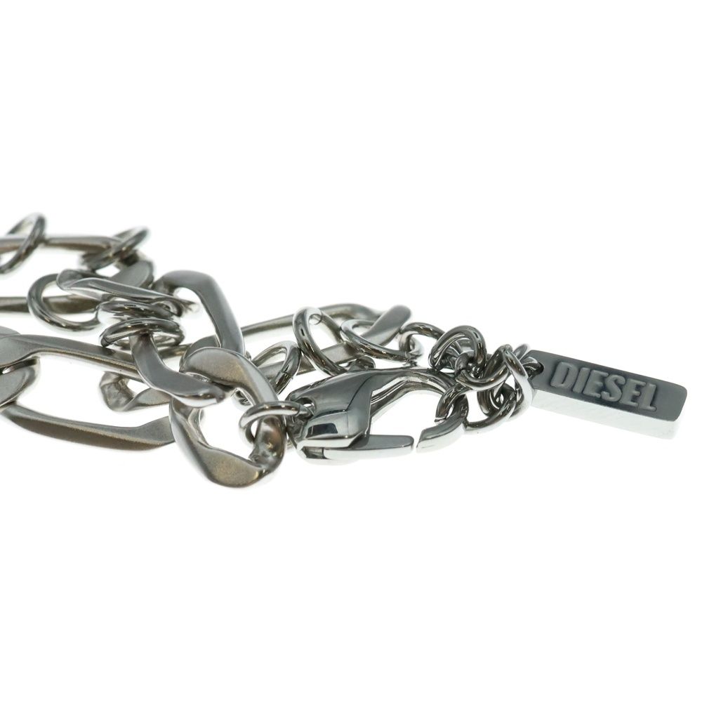 DIESEL (ディーゼル) ロゴ チェーンブレスレット DX1599040 シルバー