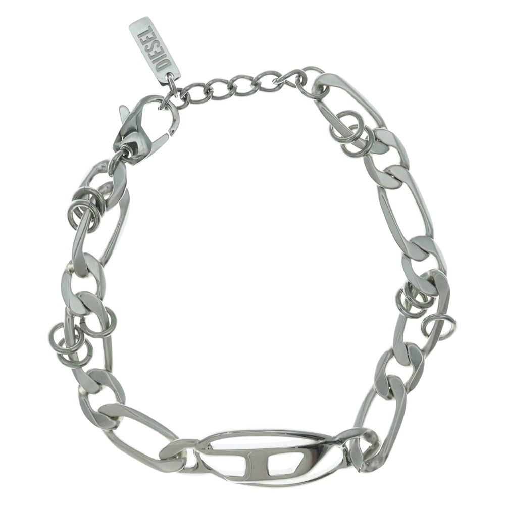 DIESEL (ディーゼル) ロゴ チェーンブレスレット DX1599040 シルバー