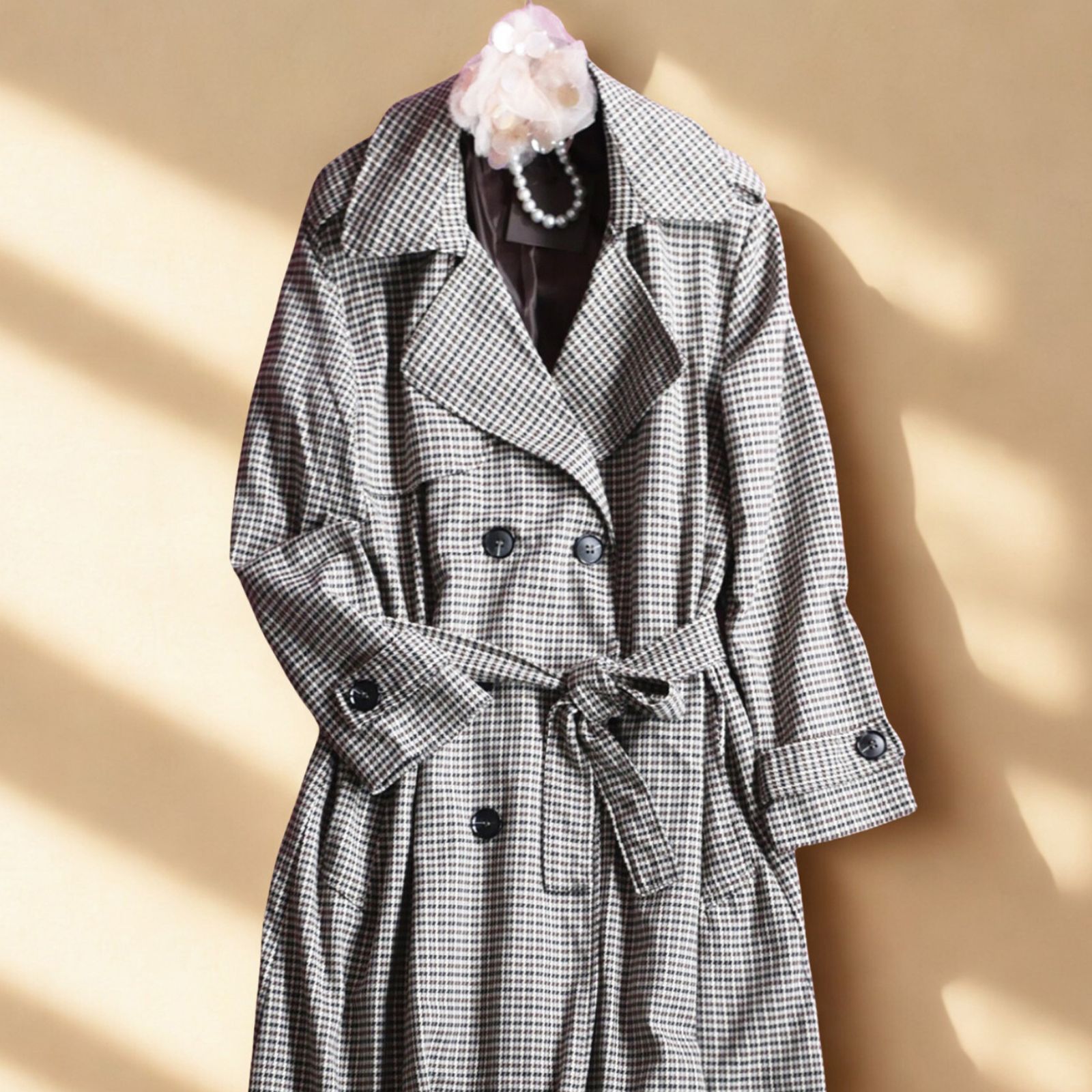 dt113 S M L 選択可 フィレンツェの新ブランド トダミ Made in Italy 25-26秋冬 エレガントな丈感トレンチコート