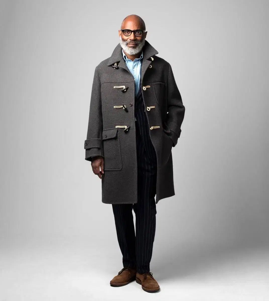 ドレイクス グレー ダッフル コート 38サイズ KANDAIZUMI_COM