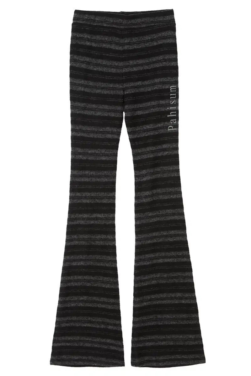 パヒ島 ブーツカット STRIPE SLIM BANDING PANTS BLACK