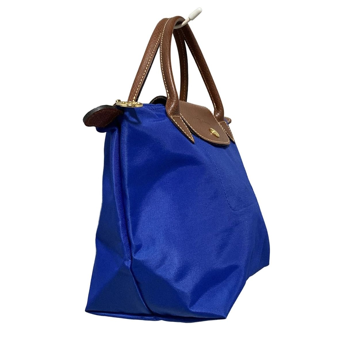 LONGCHAMP ロンシャン ハンドバッグ ル プリアージュオリジナル ブルー×ダークブラウン 折りたたみ レザー