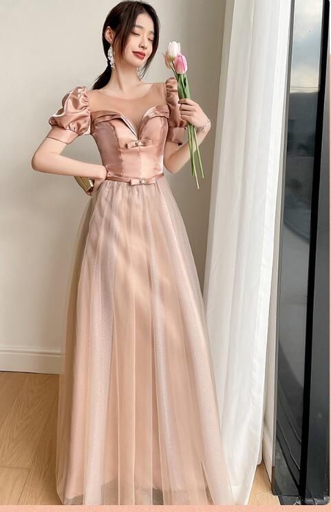 発表会 舞台衣装 パーティ 光沢 結婚式 二次会 イベント 9号 M ドレス OPN2836