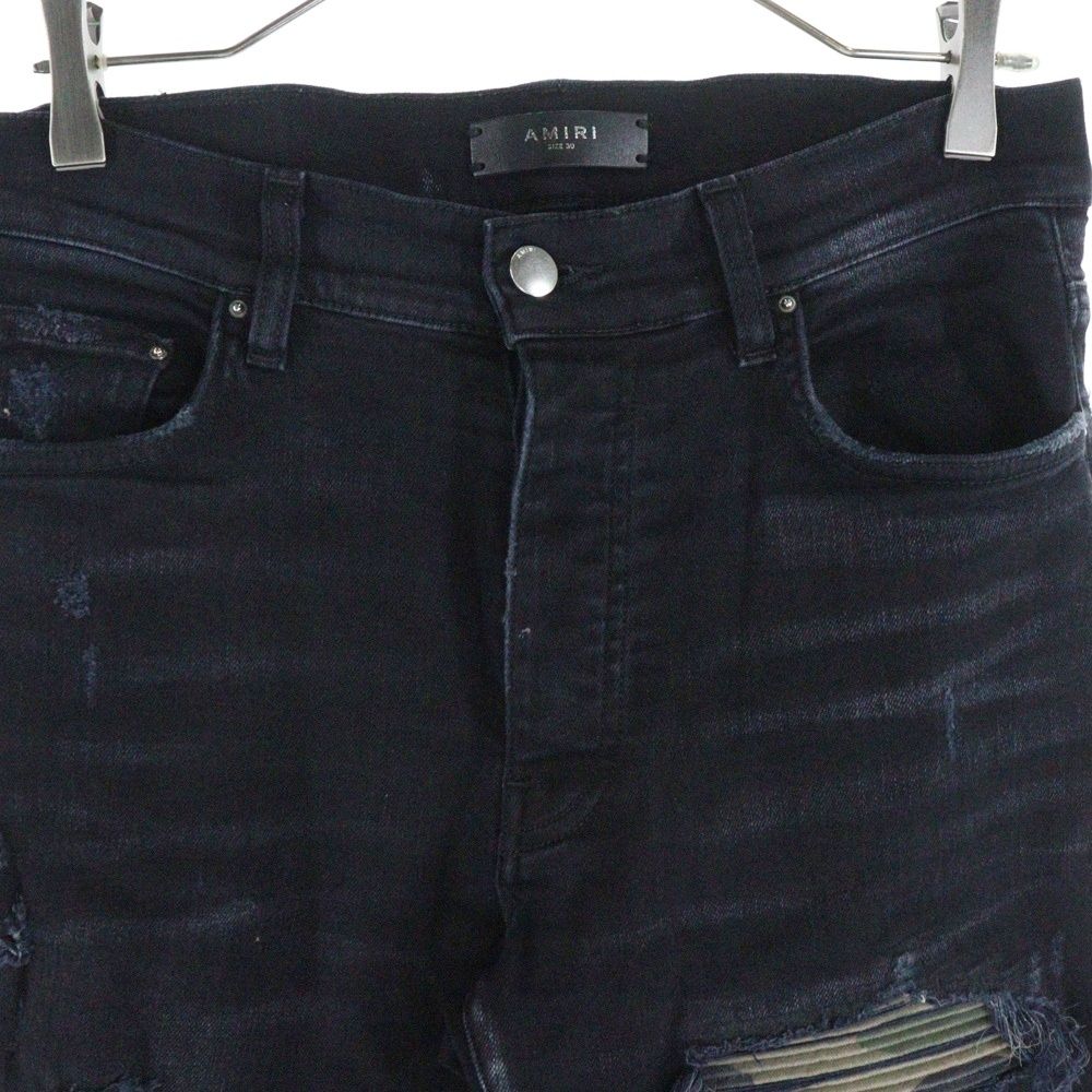AMIRI (アミリ) ダメージ加工 デニムスキニーパンツ ブラック - メルカリ