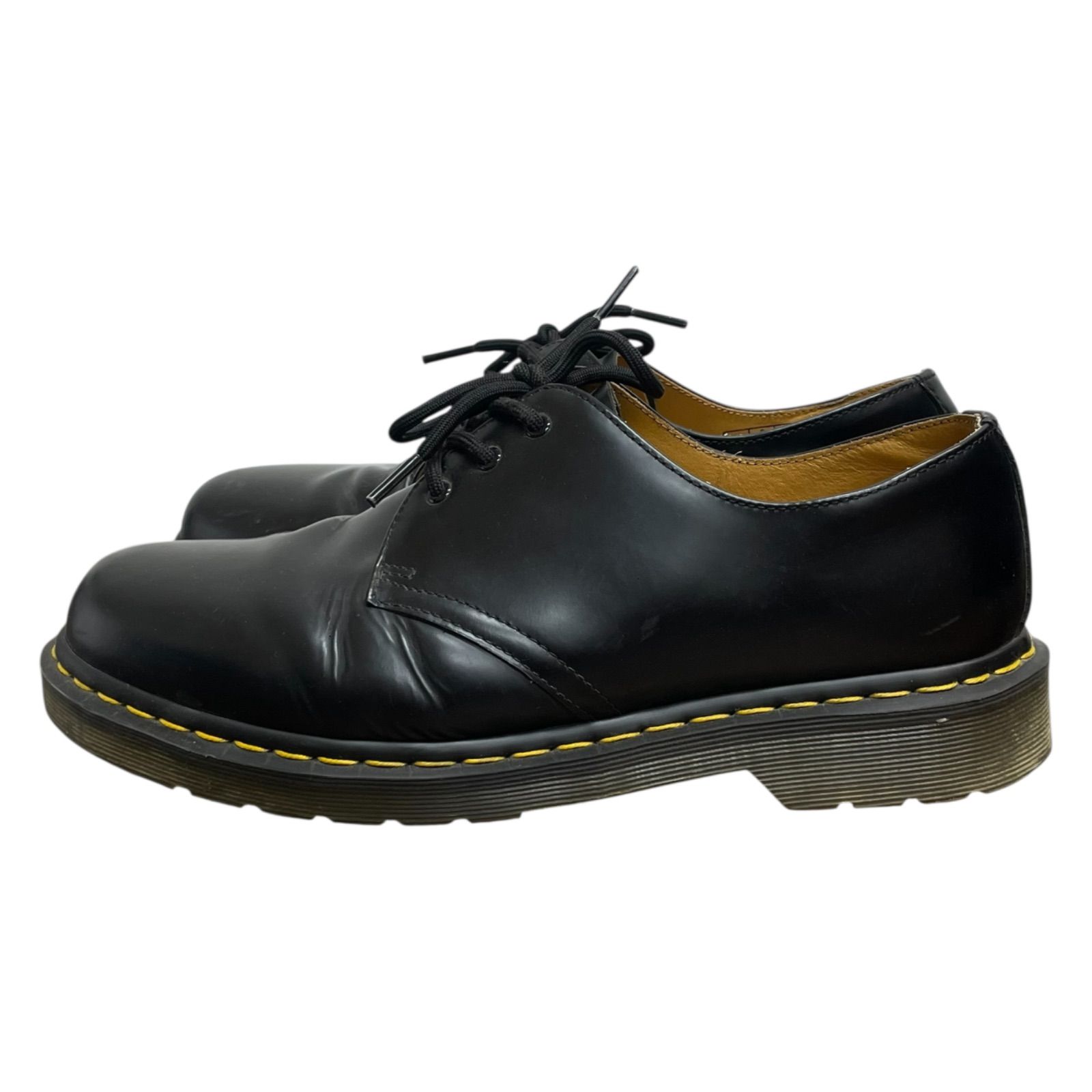 ドクターマーチン 3ホール 1461 UK8 42EU イエローステッチ Dr.Martens ドクターマーチン 1461 3 ホール シューズ イエロー