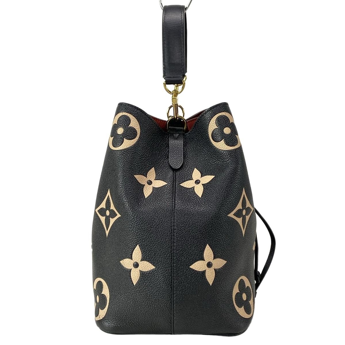 LOUIS VUITTON ルイヴィトン ハンドバッグ バイ モノグラムアンプラント ネオノエMM M45497 ブラックベージュ レザー 牛革