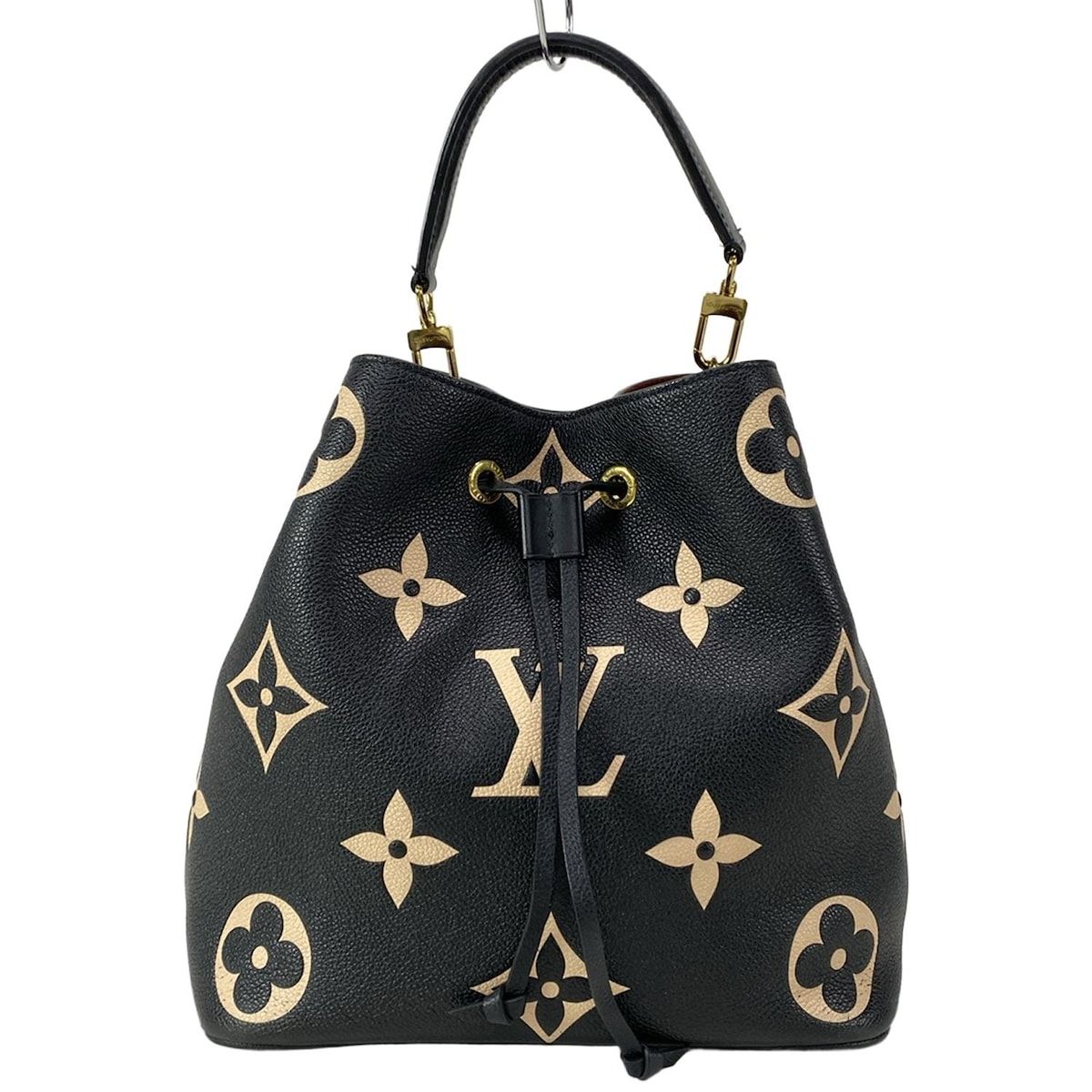 LOUIS VUITTON ルイヴィトン ハンドバッグ バイ モノグラムアンプラント ネオノエMM M45497 ブラックベージュ レザー 牛革