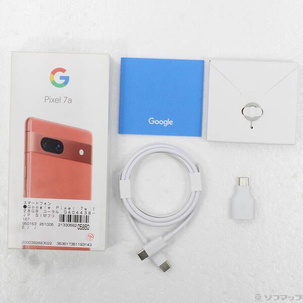 中古品〕 Google Pixel 7a 128GB コーラル GA04438-JP SIMフリー【198