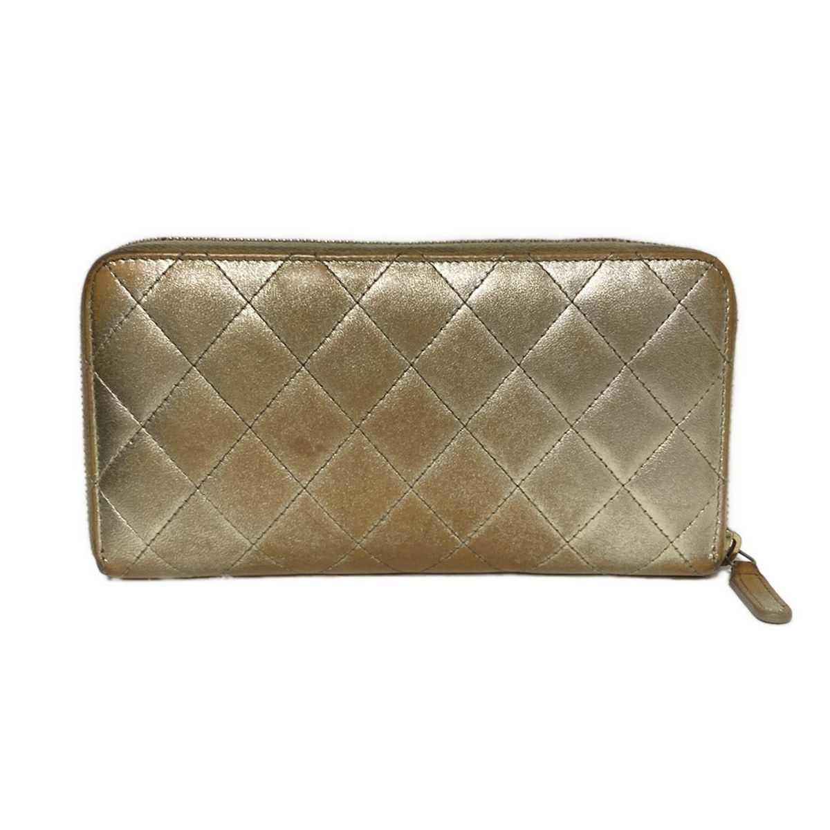 CHANEL シャネル 長財布 マトラッセ ゴールド ラムスキン