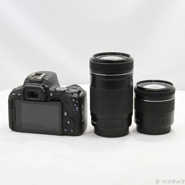 中古品〕 EOS Kiss X9 ブラック ダブルズームキット【269】 CANON EOS