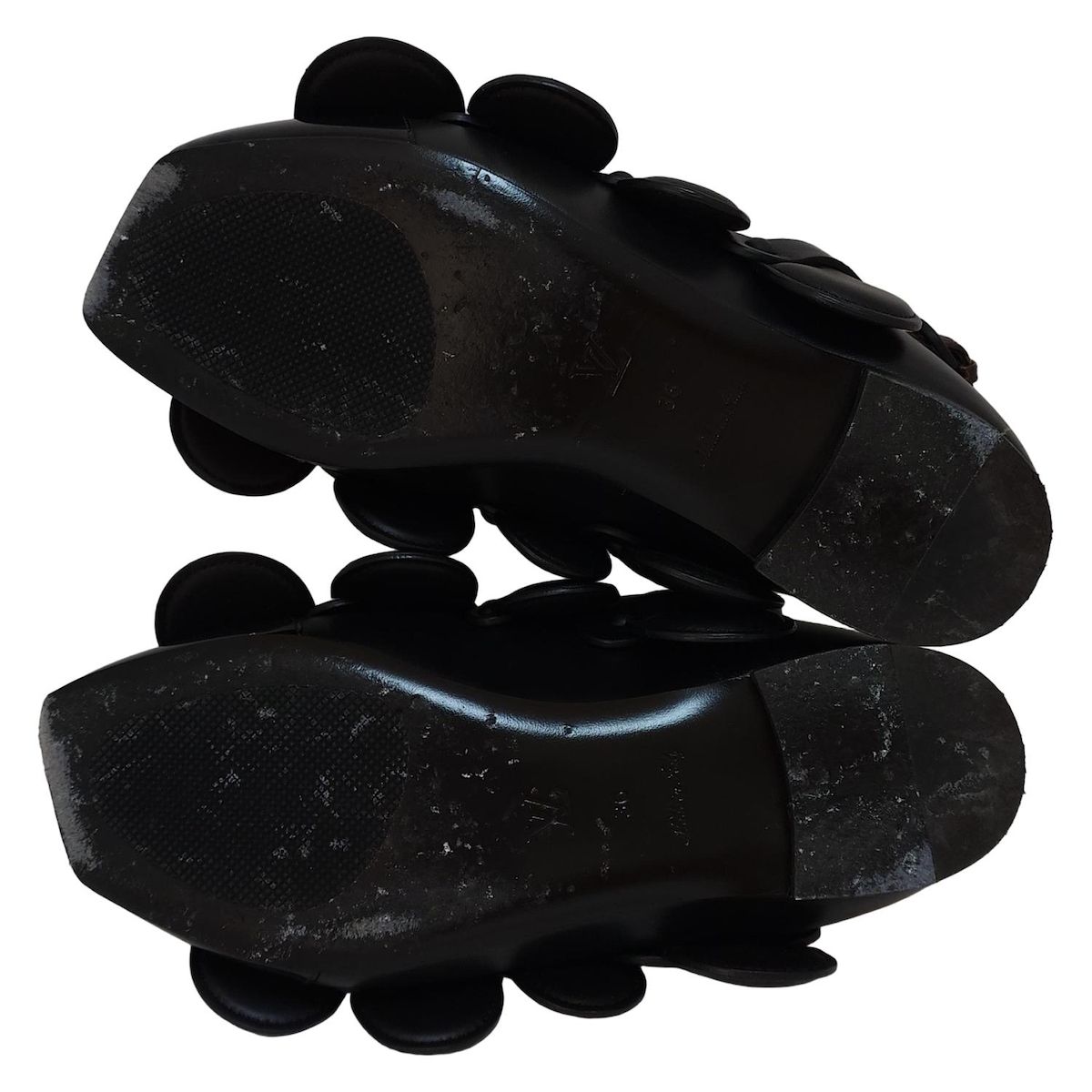  LOUIS VUITTON ルイヴィトン サンダル 36 レディース - 黒 モノグラム レザー サンダル サンダル ミュール