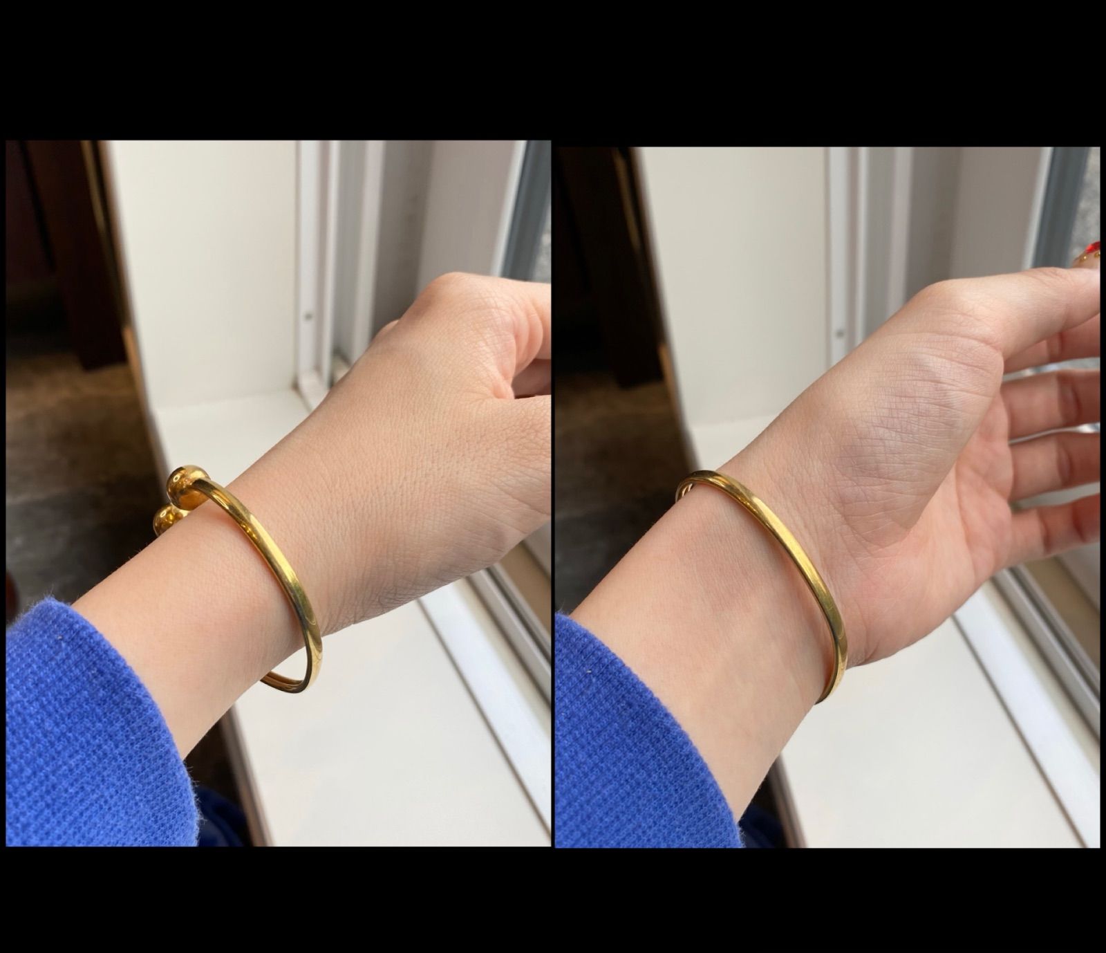 買取店】K18 磁気入り バングル ブレスレット 18cm ゴールド C1213