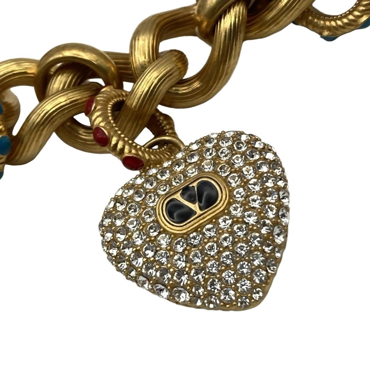 VALENTINOGARAVANI バレンチノガラバーニ ブレスレット - ゴールド サイズ M ハート チェリー 塔