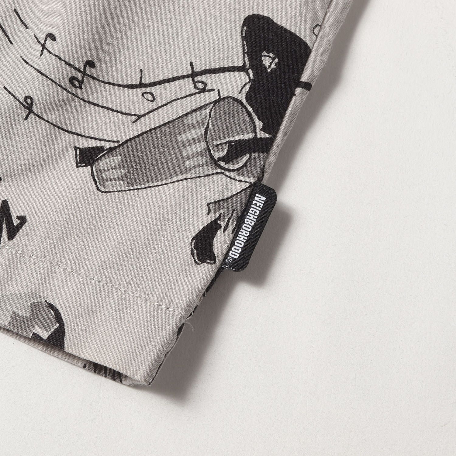NEIGHBORHOOD ネイバーフッド Tシャツ グレー サイズ:S | 21SS 楽器柄 オープンカラー 半袖シャツ (CONGA / C-SHIRT. SS) | トップス カジュアルシャツ【メンズ】【中古】【K4538】 NEIGHBORHOOD ネイバーフッド Tシャツ グレー サイズ:S | 21SS 楽器柄