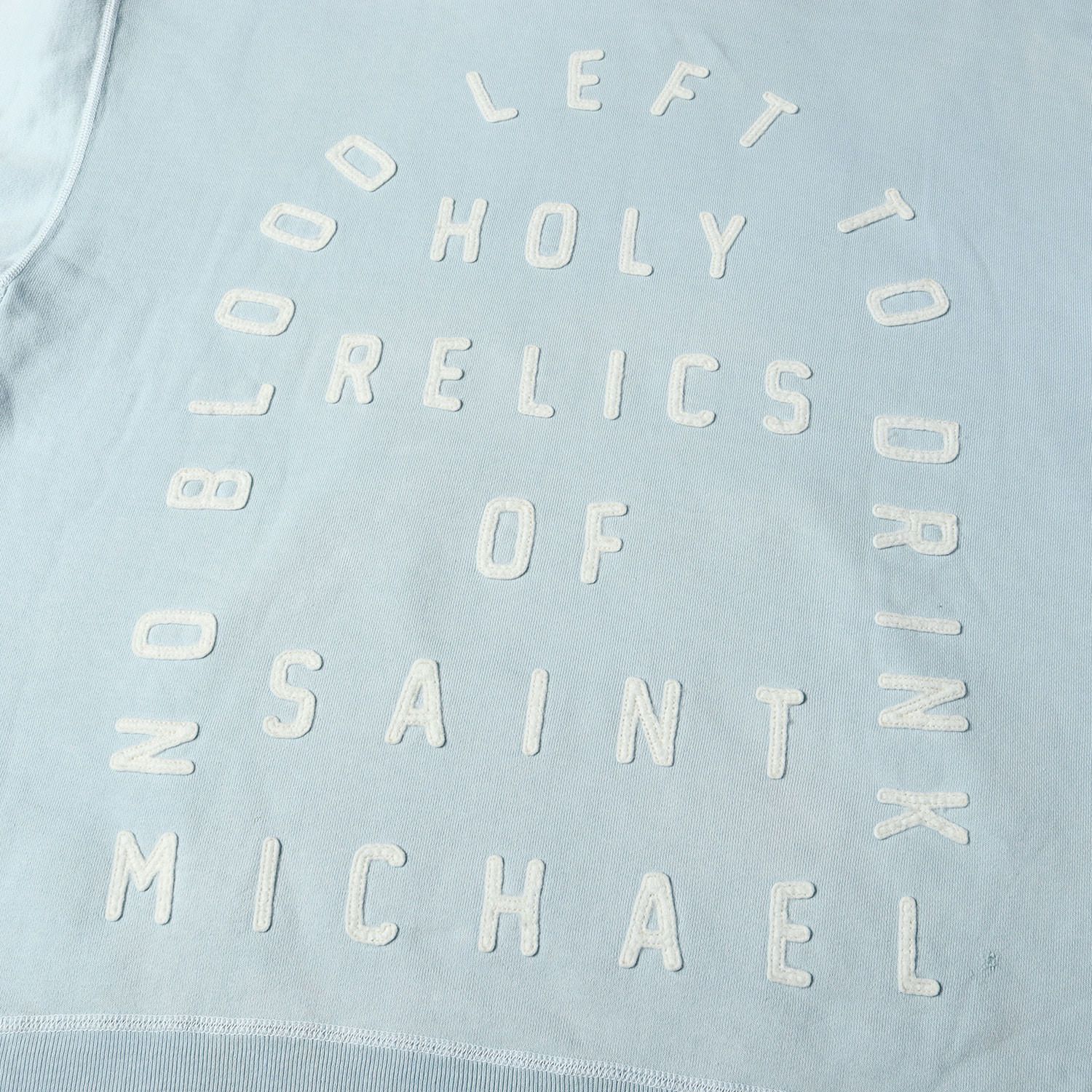 SAINT MICHAEL セントマイケル パーカー ブルー サイズ:L | 22AW ヴィンテージ加工 フェルトアップリケ スウェットパーカー (HOODIE/FELT) | トップス フーディー プルオーバー【メンズ】【中古】【美品】【K4597】 美品】SAINT MICHAEL セントマイケル パーカー ブルー サイズ:L | 22AW