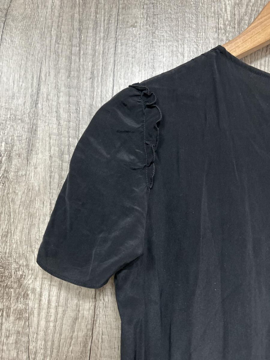  miu ミュウミュウ チュニック ブラウス シャツ size 40 黒 レディース 半袖 シャツ ブラウス