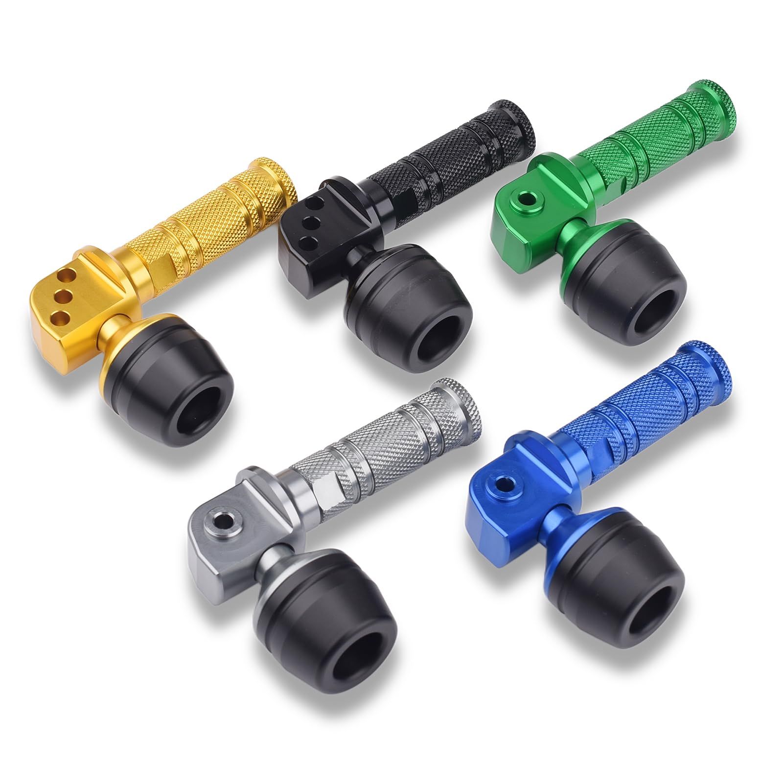 商品 LEDISHUNタンデムステップ スライダー カワサキ ZX-25R SE ZX-4R SE ZX-4RR ニンジャ250 ニンジャ400 Z250 Z400 に適用 アルミ 左右セット グリーン