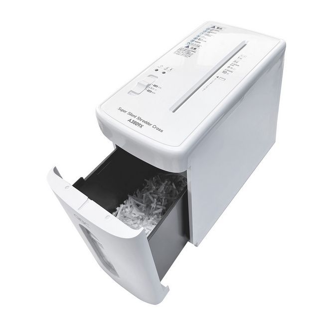  アコ ブランズ スーパーサイレントシュレッダ A 3809 X ホワイト WS 家庭用シュレッダー はさみ カッター