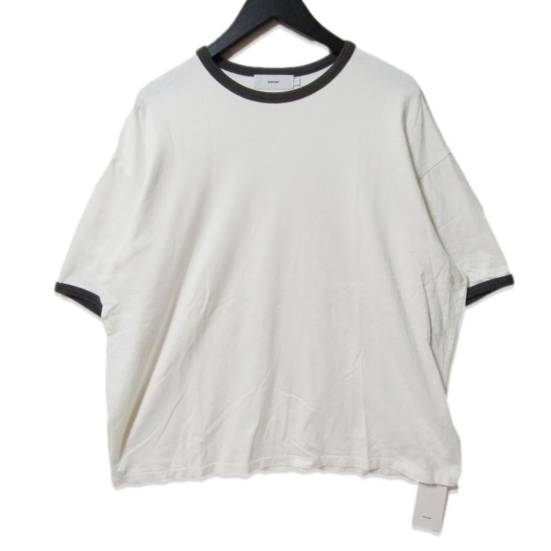 Graphpaper グラフペーパー 半袖Tシャツ GM231-70255B リンガーTシャツ Ringer T-shirt ホワイト 白 2 27111682