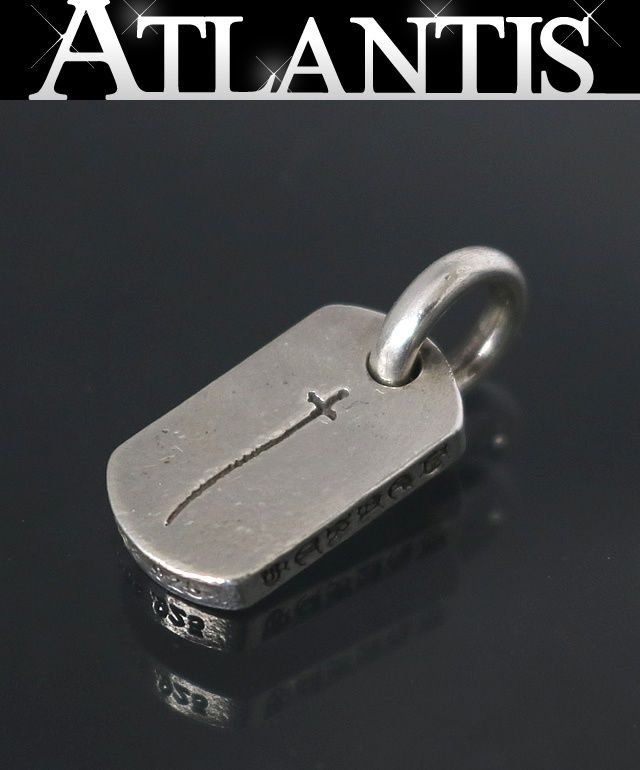 CHROME HEARTS 銀座店 クロムハーツ RSクロス タイニー ドッグタグ ペンダント トップ メンズ シルバー SV925 100908