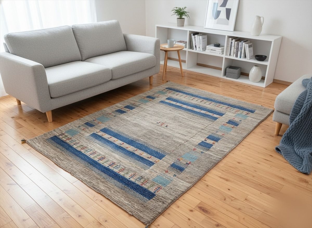 ペルシャ ギャッベ リビング ラグ 247x170㎝ グレー RJ6749 MARWIL-DEMENAGEMENTS_CH