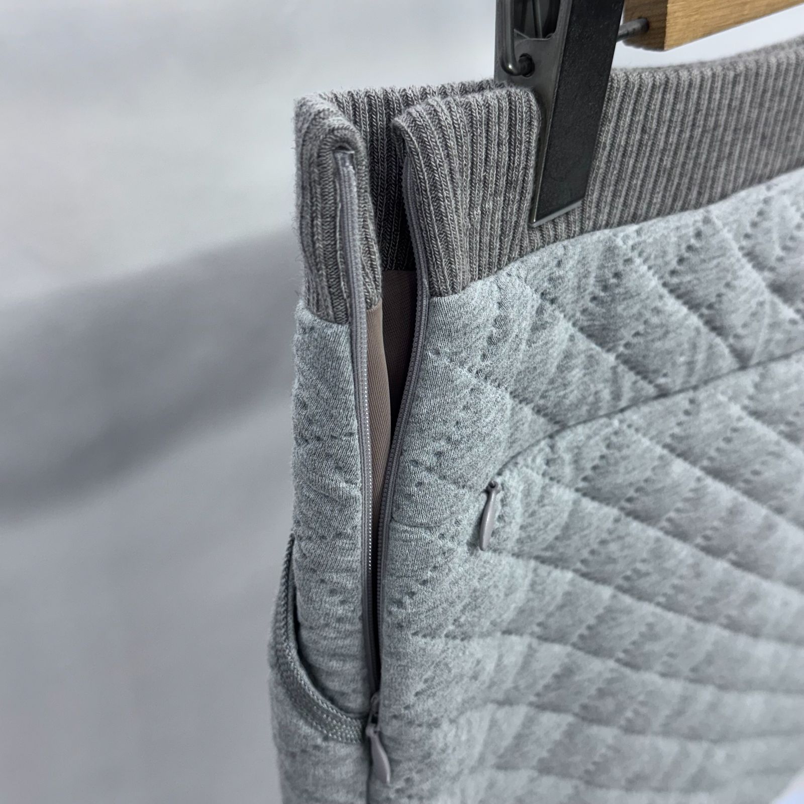 キルトスカート ライトグレー