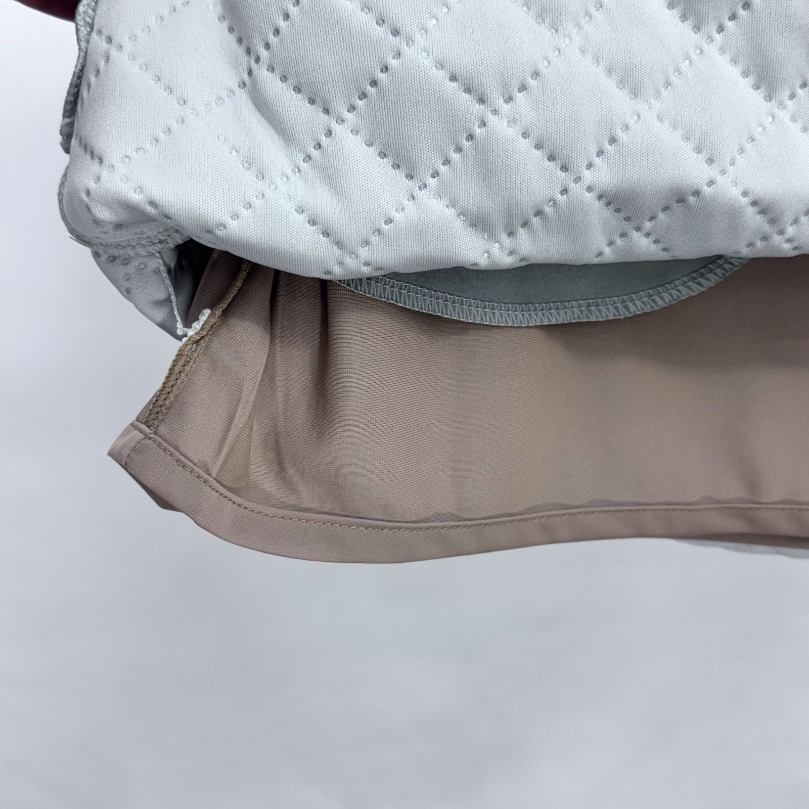 キルトスカート ライトグレー